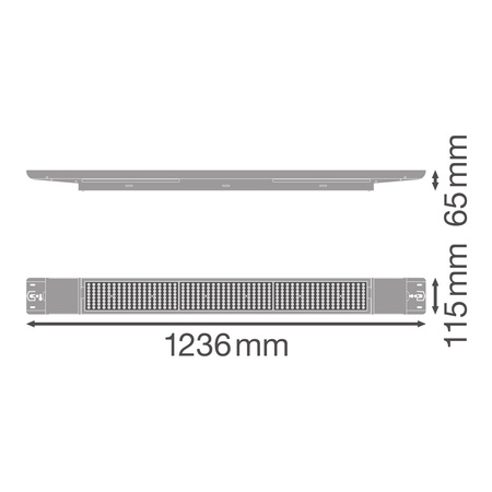 Lampa Oprawa Liniowa Listwa Oświetleniowa 73W 11315lm 4000K Neutralna Ściemnialna Biały Low Bay Flex Ledvance