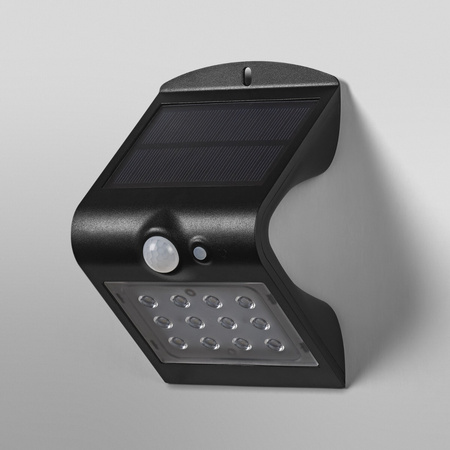 Lampa Solarna Ogrodowa Zewnętrzna Kinkiet Elewacyjny LED 1.5W 220lm 4000K IP65 Czarny Z Czujnikiem Ruchu i Zmierzchu Endura Ledvance