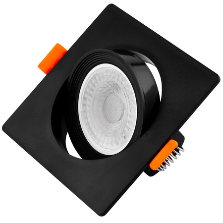 Oprawa Halogenowa Podtynkowa Ruchoma Kwadratowa Czarna GU10 MR16 VENTUS Lumiled