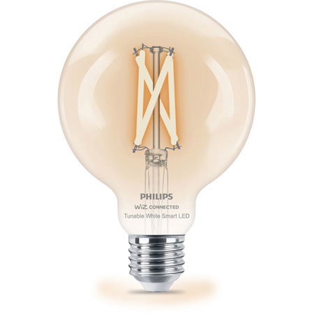 Żarówka LED E27 Kula G95 7W = 60W 806lm 2700-6500K TW FILAMENT Inteligentna SMART WiFi Bluetooth Aplikacja WiZ Philips