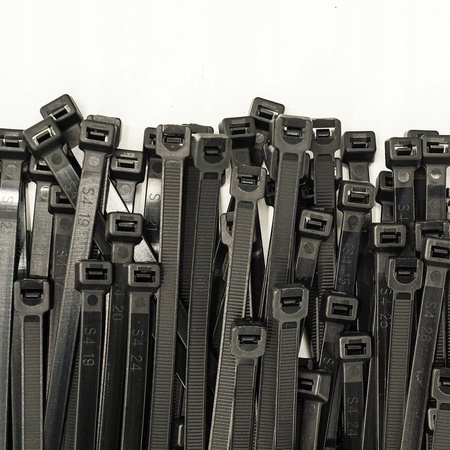 Opaska Zaciskowa Kablowa Mocna 2,5x100mm Czarna 100 sztuk LUMILED