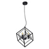 Lampa Sufitowa Wisząca Zwis 3x E27 Chrom Czarna Ikar Sanico Goldlux