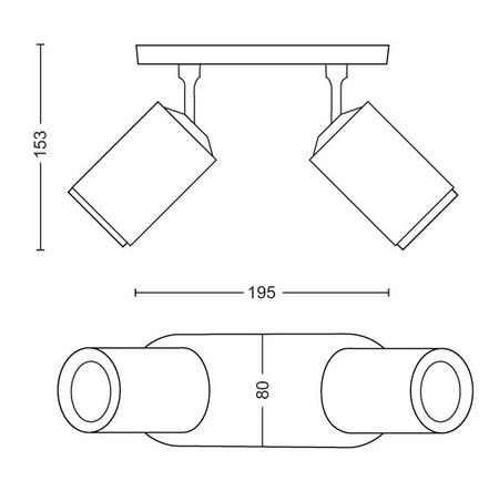 Lampa Sufitowa LED Reflektor 8.4W 800lm IP20 White and Color Ambiance RGB + TW Biała Inteligentna SMART Zigbee Bluetooth Fugato Philips HUE