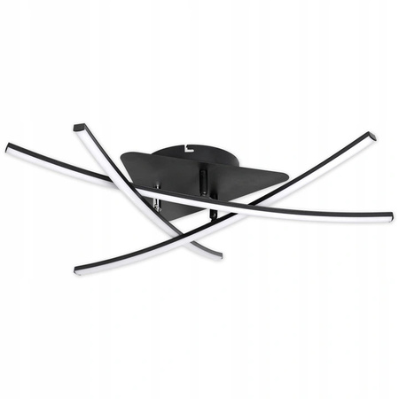 Lampa sufitowa geometryczna PLAFON LED żyrandol MODENA LORIA 29W 4000K czarny
