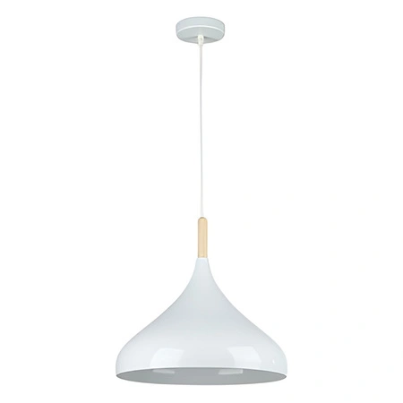 Lampa Sufitowa Oprawa Wisząca Zwis E27 Biała Brązowa Miko Masterled