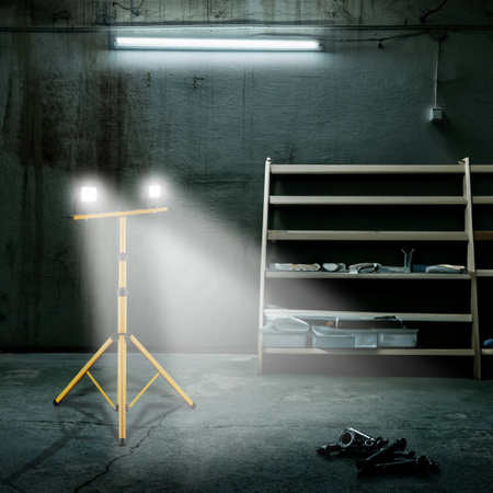 Naświetlacz LED ZUNA2 Halogen Lampa 2x 30W 6500K na Statywie + Przewód + Złącze Hermetyczne LUMILED