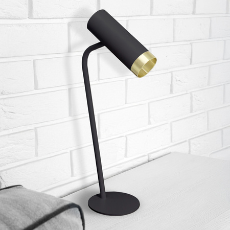 Lampka Biurkowa Stołowa GU10 Czarna Fado Sanico Goldlux