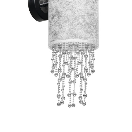 Lampa Ścienna Kinkiet ALMERIA Srebrna Czarna 1xE27 Milagro