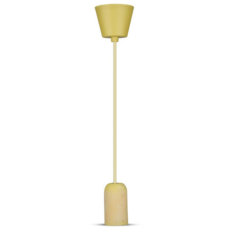 Lampa Wisząca Oprawa E27 Betonowy klosz z żółtym kablem VT-7668 V-TAC