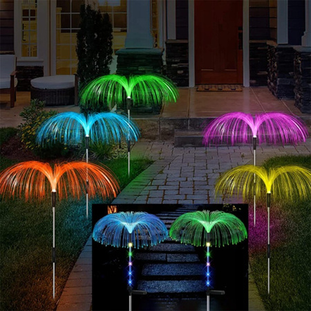 Lampa Solarna Ogrodowa LED Wbijana Ozdobna Zewnętrzna Meduza Dmuchawiec IP44