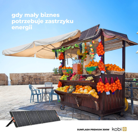 Panel Bateria Solarna Fotowoltaiczna Przenośna Składana Sunflash 300W KOBI