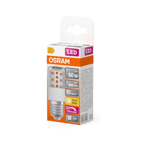 Żarówka LED T32 Tubularna E27 7W = 60W 806lm 2700K Ciepła 320° Ściemnialna SPECIAL Osram