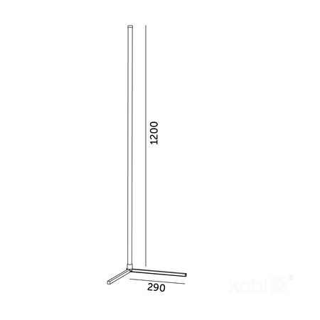 Lampa Podłogowa Stojąca LED 6W RGB 180° Akumulatorowa Czarna Play Kobi