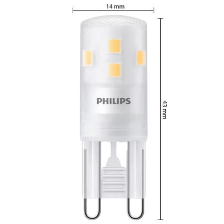 6x Żarówka LED G9 Kapsułka G9 1.9W = 25W 220lm 2700K Ciepła 320° EC Multipack Philips