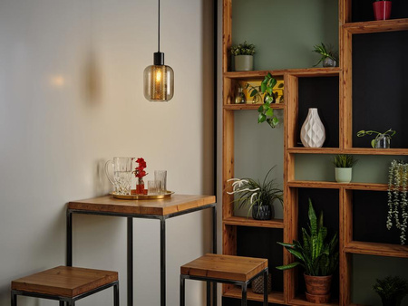 Lampa Sufitowa Wisząca Dekoracyjna Zwis E27 Czarna Decor Firefly Osram