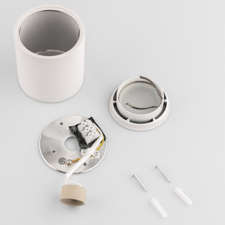 Oprawa Natynkowa HALOGENOWA Spot Tuba Stała EGIO GU10 LUMILED Okrągła IP44 Hermetyczna Biała 83mm