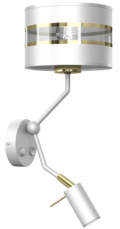Lampa Ścienna Kinkiet ULTIMO Biała 1xE27 1x mini GU10 Milagro