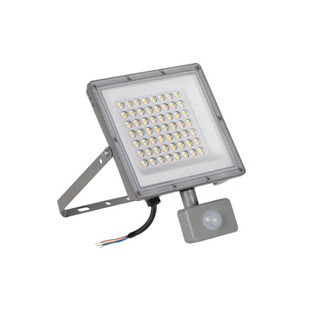 Naświetlacz Halogen LED Lampa 50W 5400lm CCT 90° IP44 Czujnik PIR Szary ACETE Kanlux