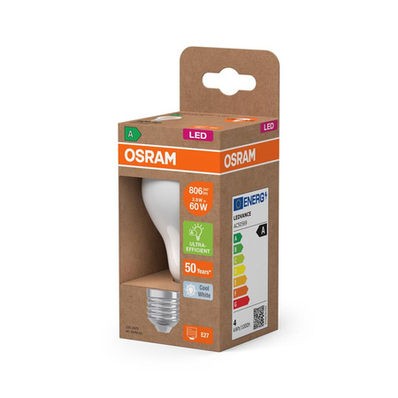 Żarówka LED A60 E27 3.8W = 60W 806lm 4000K Neutralna 320° Filament CLASSIC ENERGY EFFICIENCY Osram