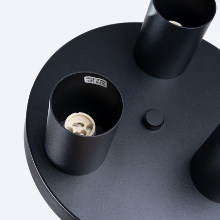 Lampa Sufitowa Plafon Tuba Spot 3x GU10 Czarna Lagos Ocean Green SL.1466 Sollux