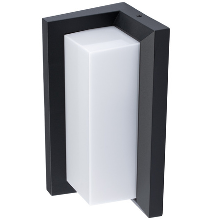 Lampa Ogrodowa LED Kinkiet Elewacyjny 12W Oprawa Architektoniczna Prostokąt Lagos Czarna z Czujnikiem Ruchu