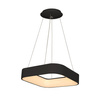 Lampa wisząca ASTRO 24W LED Kwadratowy Klosz Czarna ML570 Metal + Akryl