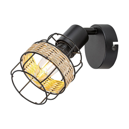 Kinkiet Ścienny Lampa Punktowa Reflektor Spot E14 Czarny Industrialny Indiana 5281 Rabalux