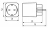 Wtyczka Adapter Gniazdka Smart 220-240V/AC Uziemienie Biała Kanlux