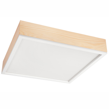 Plafon LED Lampa Sufitowa SANTIAGO 4xE27 Kwadratowa Drewniana LD-PD-9.6 Lamkur