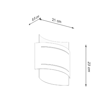 Lampa Ścienna Kinkiet Góra Dół G9 Prostokątna Czarna Nowoczesna Hestia Sollux