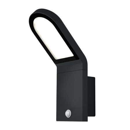 Lampa Ogrodowa Zewnętrzna Kinkiet Elewacyjny LED 12W 740lm 3000K IP44 Szary Z Czujnikiem Ruchu i Zmierzchu Endura Ledvance