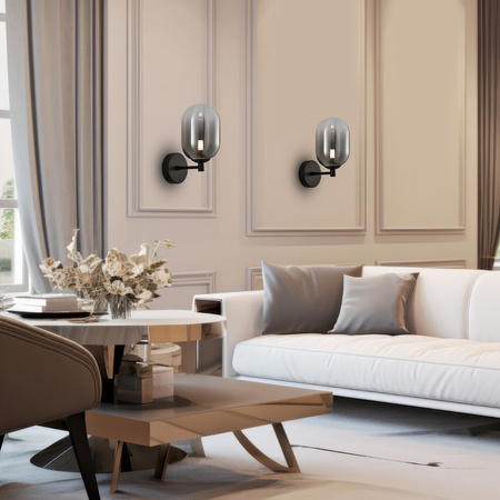 Lampa Ścienna Kinkiet ALIAS Czarna 1xE14 Milagro