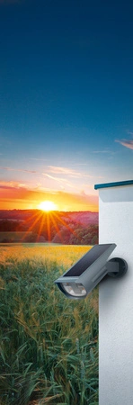 Kinkiet Solarny Ogrodowy Lampa Elewacyjna Zewnętrzna LED z Czujnikiem Zmierzchu 0.5W 55lm 3000K Ciepła IP44 Endura Osram