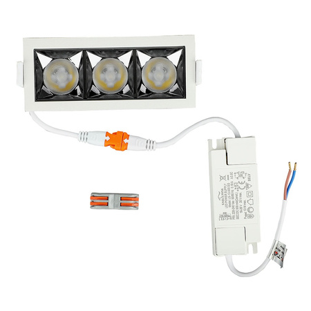 Oprawa LED Podtynkowa Spot 12W 4000K Stała SMD SAMSUNG CHIP Prostokątna VT-2-12 V-TAC