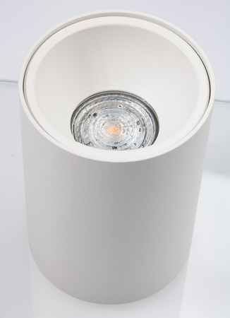 Oprawa Halogenowa Natynkowa Aluminiowa SPOT TUBA do LED GU10 Okrągła Biała KIVI KOBI