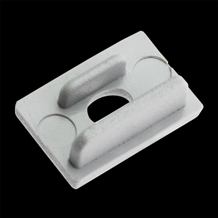 Zaślepka do profilu KM33 z otworem szara tworzywo sztuczne