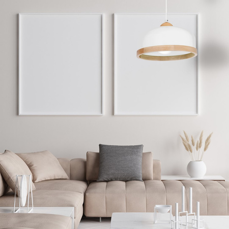 Lampa Wisząca Sufitowa STUDIO Biała 1xE27 Milagro