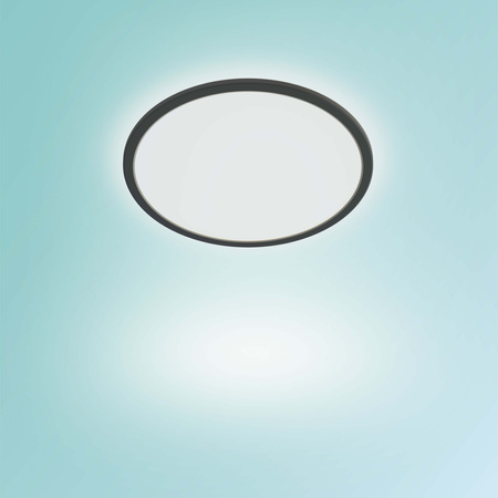 Lampa Sufitowa Plafon Łazienkowy LED 18W 1500lm 2700K SceneSwitch IP44 Czarna Super Slim CL550 Bathroom Philips