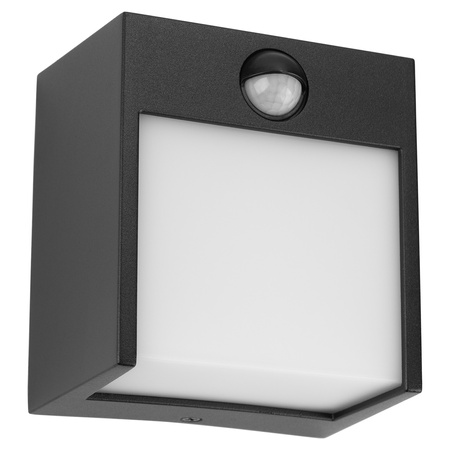 Lampa Ogrodowa Ścienna LED Kinkiet Elewacyjny Zewnętrzny PIR IP54 12W 3000K RUBUS LUMILED