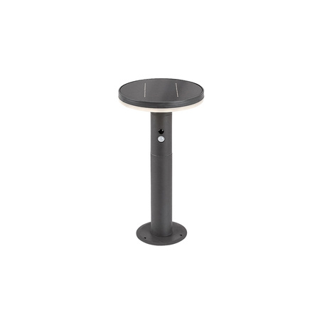 Lampa Ogrodowa Słupek Zewnętrzny Stojący Solarny 10W 250lm 4000K IP44 z Czujnikiem Ruchu i Zmierzchu Antracyt Nowoczesny Alaska Rabalux