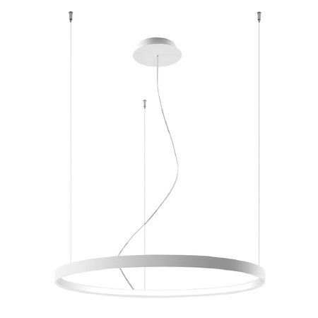 Lampa Sufitowa LED Wisząca RIO 50W 3000K Żyrandol Okrągła 78cm Biała SOLLUX