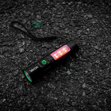 Latarka Akumulatorowa LED Klasyczna 5W 250lm Lampka Ręczna Mocna LED + SMD VA0184 VAYOX