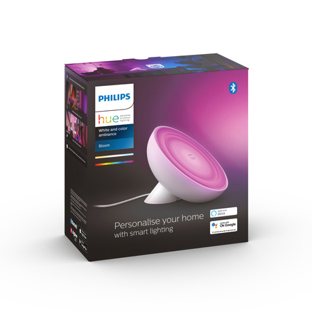 Lampka Biurkowa LED Nocna 7.3W 500lm IP20 White and Color Ambiance RGB + TW Biała Inteligentna SMART Zigbee Bluetooth Bloom Philips HUE