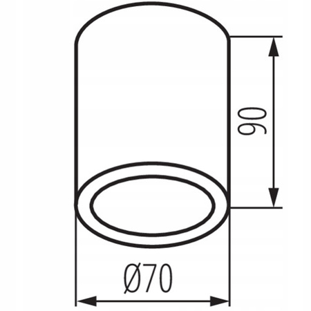 Oprawa Sufitowa Natynkowa Okrągła Aqilo GU10 IP65 Spot Tuba Grafit KANLUX