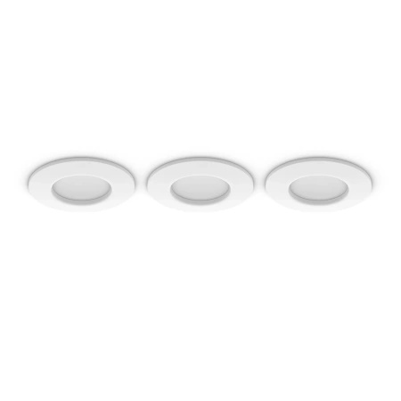 3x Panel LED Oprawa Podtynkowa Wpuszczana 8.3W 1000lm IP44 White and Color Ambiance RGB + TW Biała Inteligentna SMART Zigbee Bluetooth Slim Downlights Philips HUE