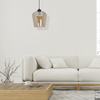 Lampa wisząca SANTIAGO 1xE27 Klosz Bursztynowe Szkło MLP6607 Metal + Szkło
