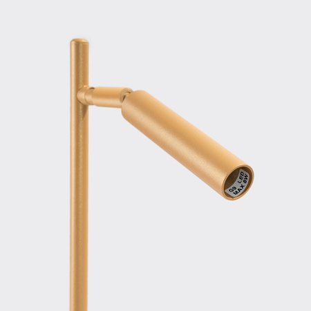 Lampa Biurkowa Stojąca Stołowa Nocna Szkolna 1x G9 Złota Pastelo Ocean Green SL.1470 Sollux