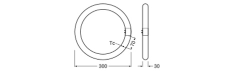 Świetlówka LED T9 Kołowa G10q 18.3W = 32W 2200lm 6500K Zimna 110° LED TUBE EM Osram