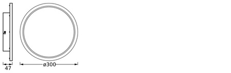 Plafon LED Lampa Łazienkowa Oprawa Sufitowa 18W IP44 CCT 3000K-4000K Chrom LEDVANCE