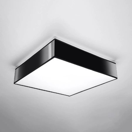 Lampa Sufitowa Oprawa Natynkowa 4x E27 Plafon Kwadratowa Czarna Minimalistyczna Horus Sollux